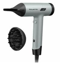 Фен Rowenta Tiny, 1600Вт, 3 режима, диффузор, иониз-я, холл. обдув, зелено-черный