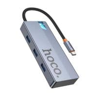 USB-хаб HOCO HB50 Wow 5-in-1 multi-function converter (HDTV+PD+USB3.0*3) Deep Space Gray