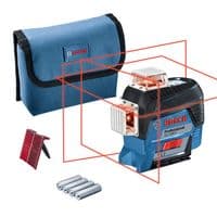 Нівелір лазерний Bosch GLL3-80C, до 30м, з приймачем 120м, ±0.2мм/м, 4AAx1.5В, IP54, чохлом, мішеннь, 0.9кг