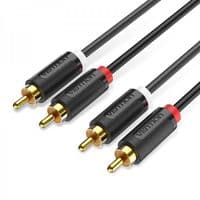 Кабель Vention 2хRCA - 2хRCA (M/M), 3 м, Black (BCMBI)
