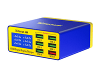 Зарядні станція з цифровою індикацією MECHANIC iCharge 6M , 6*USB-A(1*QC3.0-15W), 220V / 40W. 155*115*55mm