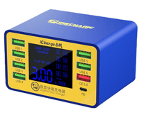Зарядні станція з цифровою індикацією MECHANIC iCharge 8M , 6*USB-A, QC3.0-5В3.4А,9В2.3A,12В1.5А, PD3.1-5В3.4.А,9В2.3A,12В1.5А, 220V / 50W.134*105*65mm