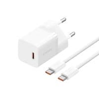 Сетевое зарядное устройство Baseus GaN5 Fast Charger(mini) 1C 30W EU Moon White(With: Baseus Dynamic 3 Series Fast Charging Data Cable Type-C to Type-