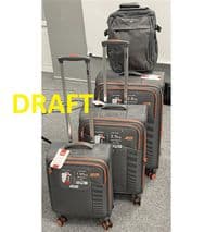 Набір валіз 2E, Trek, (L+M+S), TSA, 4 колеса, + 3 рюкзаки Cabin (2E-BPET-CABIN-GR), поліестр, сірий