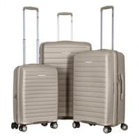 Набор чемоданов 2E, Aero, полипропилен, (L+M+S), TSA, 4 колеса, EXP, серо-коричневый