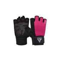 Рукавички для фітнесу RDX W1 Half Pink Plus M (WGA-W1HP-M+)