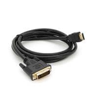 Кабель HDMI (папа)-DVI (папа) 1,5 метра без оплетки круглый, Black, Пакет, Q150