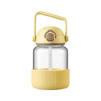 Пляшка скляна BUYDEEM Pop-Up Straw 800 ml, DG78, колір Mellow Yellow