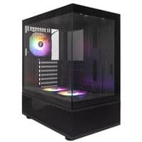 Корпус 1stPlayer Mi7-A-BK-2F7R-1F7, Black, без БП, Midi Tower, ATX/Micro ATX/Mini ITX, 1xUSB 3.0/1xUSB 2.0, макс. CPU – 185 мм/VGA – 360 мм, 3x120 мм ARGB, боковая и передняя панель из закаленного стекла