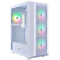 Корпус 1stPlayer H6-WH-4F7-W, White, без БП, Midi Tower, ATX/Micro ATX/Mini ITX, 1xUSB 3.0/2xUSB 2.0, макс. CPU - 165 мм/VGA - 320 мм, 4x120 мм ARGB, боковая панель из закаленного стекла
