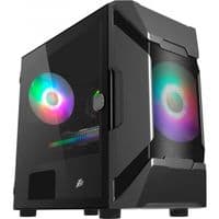 Корпус 1stPlayer D3-A, Black, без БП, Mini Tower, Micro ATX/Mini ITX, 1xUSB 3.0/2xUSB 2.0, макс. CPU – 190 мм/VGA – 340 мм, боковая панель из закаленного стекла