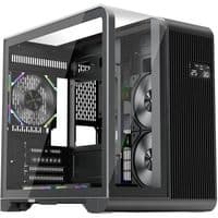 Корпус 1stPlayer RT5, Black, без БП, Midi Tower, Micro ATX/Mini ITX, 2xUSB 3.0/1xUSB 2.0, макс. CPU – 157 мм/VGA – 330 мм, боковая, передняя и верхняя панель из закаленного стекла, цифровой LED экран