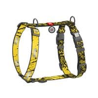 Шлея для собак WAUDOG Nylon H-подібна з QR-паспортом "Бетмен Ескіз", світловідбивна XL (346-1081)