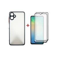 Чохол до мобільного телефона Dengos Kit Samsung Galaxy A06 Matte + 2 pcs glass (Black) (DG-CTG2P-02)