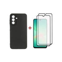 Чехол для мобильного телефона Dengos Kit Samsung Galaxy A26 Carbon + 2 pcs glass (Black) (DG-CTG2P-08)