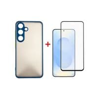 Чохол до мобільного телефона Dengos Kit Samsung Galaxy S25 Plus Matte + glass (Blue) (DG-KM-143)