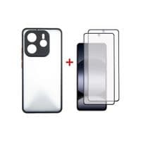 Чохол до мобільного телефона Dengos Kit Xiaomi Redmi Note 14 5G Matte + 2 pcs glass (Black) (DG-CTG2P-01)
