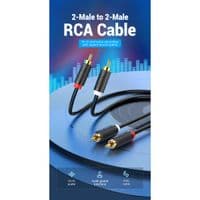 Кабель Vention 2хRCA - 2хRCA (M/M), 1.5 м, Black (BCMBG)
