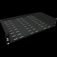 Полиця консольна чорна 1U 19" 250 мм 9005