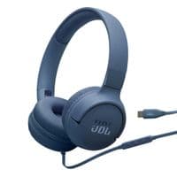 Наушники JBL Tune 520C, Blue, USB-C, микрофон, однокнопочный пульт управления, технология Pure Bass, сложный дизайн, поддержка Siri и Google Now (JBLT520CBLU)