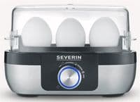 Яйцеварка Severin 270Вт, механическое управление, на 3 яйца, звуков., сигнал, пластик, серо-черный