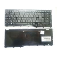 Клавиатура ноутбука Fujitsu LifeBook AH552 черная с черной рамкой UA (A43876)