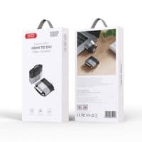 Адаптер XO HDMI-DVI (M/F) Чорний/Сірий (GB013-HDMIDVI.tranish)