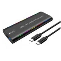 Карман Dynamode внешний для M.2 SSD NVMe/SATA combo ч-з USB3.2 GEN2 Type-C безвинт. алюм. матовый серый