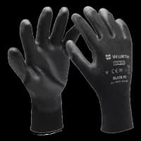 Рукавиці монтажні Wurth Black PU р.9