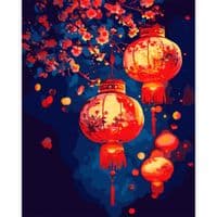 Картина по номерам Santi Японские фонарики, 40*50см, LED (955083)