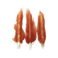 Лакомство для собак Lucky Star Мягкое куриное вяленое мясо на жевательной палочке из сыромятной кожи ≈12 см 500 г (4820144302220)
