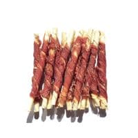 Лакомство для собак Lucky Star Утиное вяленое мясо на кальцинированной палочке 12.5 см 500 г (4820144201011)