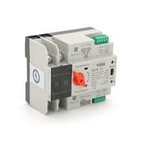 Автомат введения резерва (АВР) двухполюсный YRQ2PC-125, 220V / 125A на DIN-рейку для генераторов