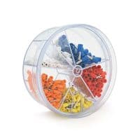 Набір клем / наконечників 1200шт (E0508w-200, E7508g-200, E1008r-200, E1508bl-250, E2508b-250, E4009g-50, E6012y-25, E1012r-25) в боксі