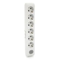 Колодка VIKO Multi-Let 6 гнізда, із заземленням, з вимикачем, біла