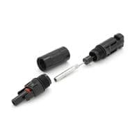 Коннектор RISIN MC4, с диодом постоянного тока, 30А,1000 В, 0.5mm огнестойкость UL94-VO,IP67, -40℃-+90℃, Black
