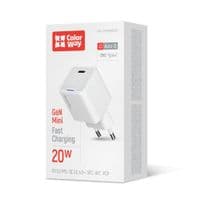 Сетевое зарядное устройство ColorWay GaN Mini 20W PD Port PPS USB-C White (CW-CHS059PD-WT)