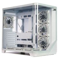 Корпус Qube Mirage, White, без БП, для ATX/Micro ATX/Mini-ITX, 1xUSB 3.0/2xUSB 2.0, макс. CPU – 165 мм/VGA – 410 мм, 7x120 мм ARGB, боковая и передняя панель из закаленного стекла (MIRAGE_GWNU3)