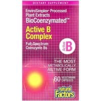 Витаминно-минеральный комплекс Natural Factors Активный комплекс витаминов B, BioCoenzymated, Active B Complex, 60 вег (NFS-01132)