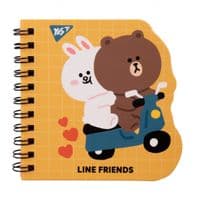 Блокнот Yes 100x100 мм 30 листов двойная спираль Line Friends yellow точки (151812)