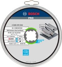 Диск відрізний Bosch PRO X-LOCK Inox по нержавіючій сталі 125x1.6x22.23мм, 10шт