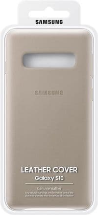 Чохол-накладка Samsung Leather Cover для Samsung Galaxy S10 SM-G973 Gray (EF-VG973LJEGRU)