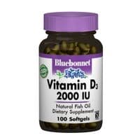 Витамин Bluebonnet Nutrition Витамин D3 2000IU, 100 желатиновых капсул (BLB0317)