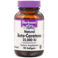 Витамин Bluebonnet Nutrition Натуральный бета-каротин, Beta Carotene 25,000МЕ, 90 гелевых (BLB-00316)