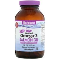 Жирные кислоты Bluebonnet Nutrition Натуральная Омега-3 из лососевых Жира, 180 желатиновых (BLB-00953)