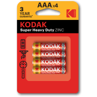 Батарейка KODAK EXTRA HEAVY DUTY R3 1x4 шт. блистер