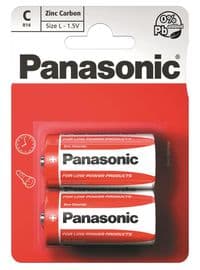 Батарейка PANASONIC C R14 RED ZINK * 2 (R14REL/2BPR)