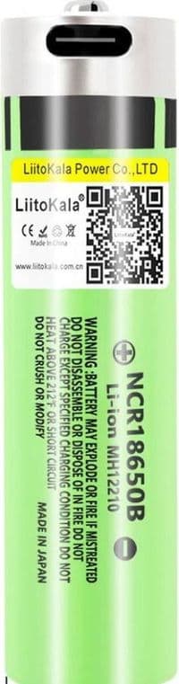 Аккумулятор 18650 LiitoKala, USB-34B, 3400mAh, 3.7 li-ion battery, 1 pc встр.