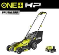 Газонокосилка аккумуляторная Ryobi ONE+ HP RY18LMX33A-150 18В акб 1х5А·час 33см 30л 25-90мм 9.3кг