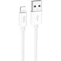 Силіконовий зарядний кабель HOCO X87 Magic для iP White